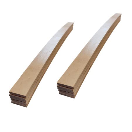 EBAC Literie Lot de 10 Lattes pour sommier et lit - AMZ | 680x48x8 mm | Bois hêtre Durable - 7 Plis | Remplacement - Rechange - Renfort pour sommier/bz/clic clac/canapé