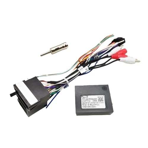 Decoder Wiring Harness 16 Pin Plug to ISO Connector Car Android Cable Adapter Compatible with Fiat 500 Punto Uno Doblo Lancia Delta(with Antenna Adapter)