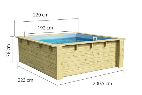 Sauna Chillroi Haus XL mit Anbaudach und Minipool für den Außenbereich