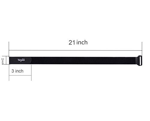 5 Pcs Hook And Loop Securing Straps Tie Downs Fastening Straps (1''X24'', Black) #TOP5