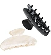 ACO-UINT 2 Pack Hair Claw Clips for Women, Acrylic Claw Clips for Thick Hair Non-slip Clips for H...