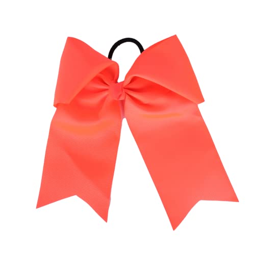 Motique Accessories Jumbo Bow Pony with Tails (Neon Orange)