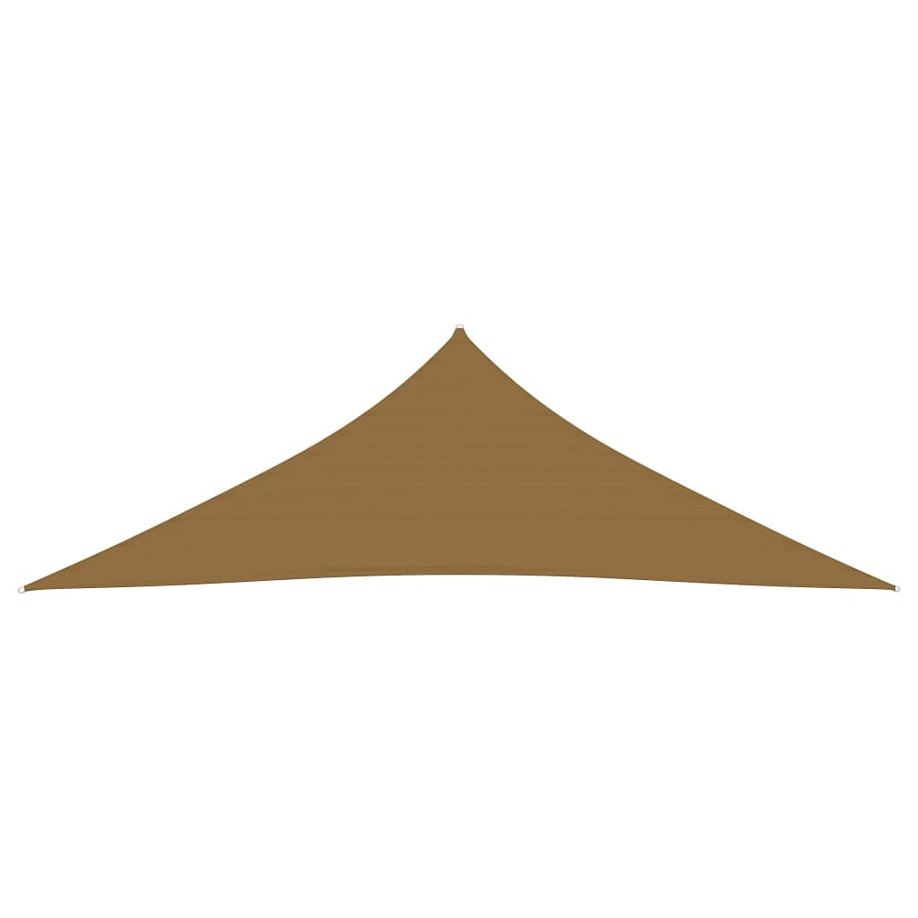 Tenda parasole, triangolare, protezione solare, resistente alla muffa e ai raggi UV, permeabile al vento e all'acqua, per esterni, con corde e kit di fissaggio, 160 g/m², tortora, 3,5 x 3,5 x