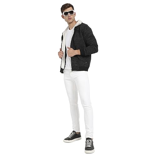 Image of CAHOOT Men's Jacket For Casual Wear | Hooded Neck | Zipper Closure | Long Sleeve | Regular Fit | Polyester Jacket Crafted With Comfort Fit For Everyday Wear