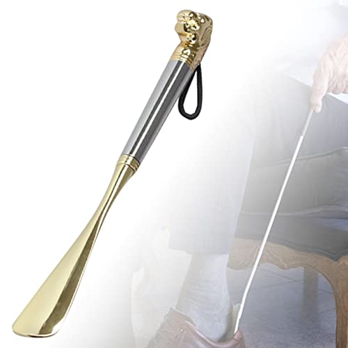 Calzador de madera para evitar agacharse con mango largo de león plateado 7