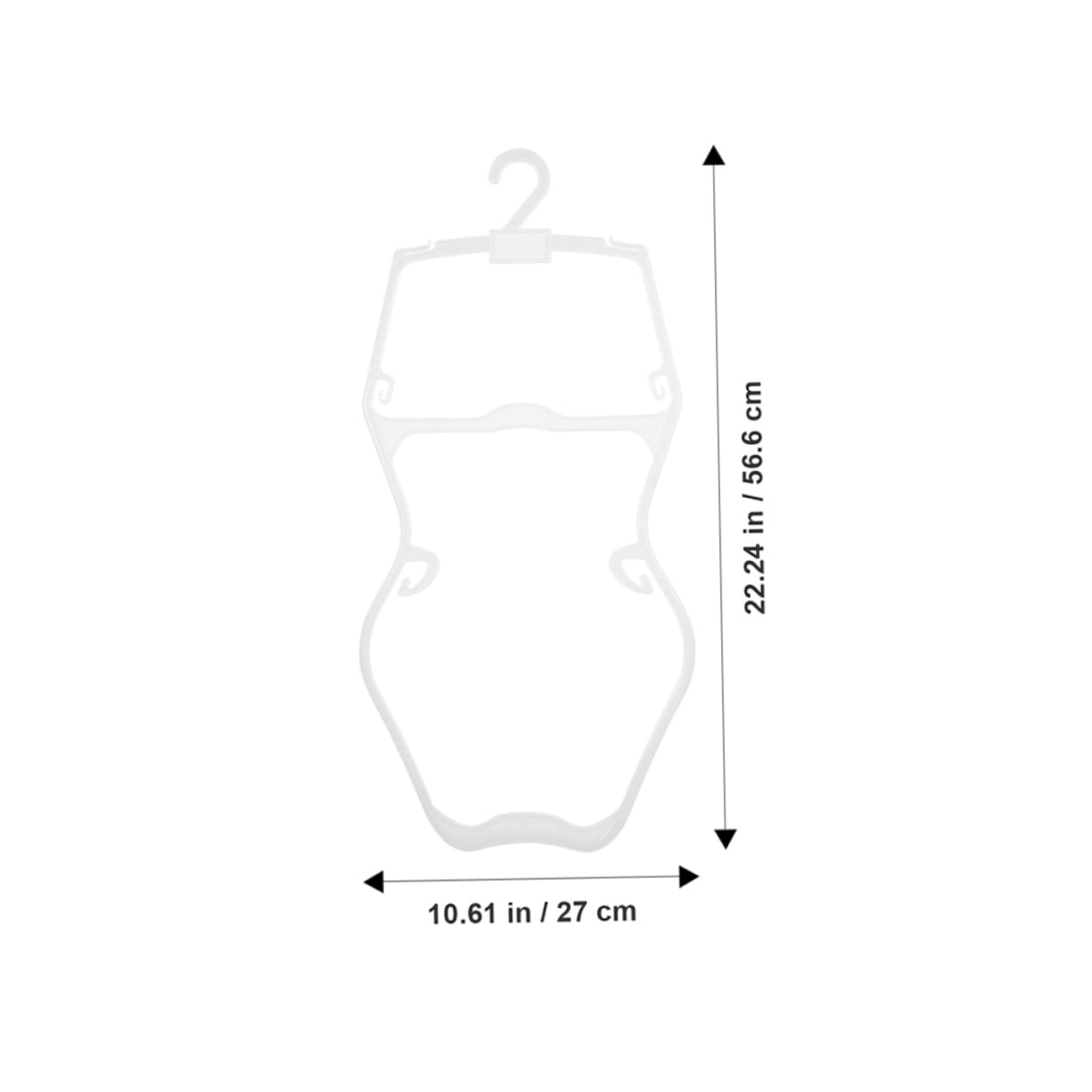 Perchas de Plástico para Niños 10 Piezas Color Marfil para Ropa de Baño