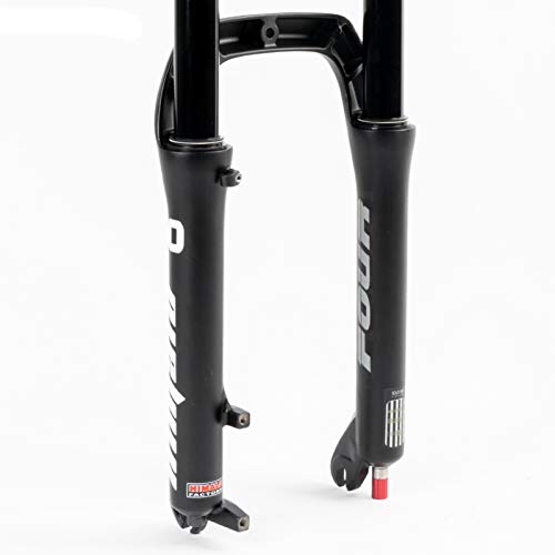 Mzp Bmx E-Bike Front Fork 20 Inch Mtb Bike Air Suspension 1-1/8" Steerer Ultra-Light Bicycle Fork Damping Adjustment Quick Release Disc Brake Travel 100Mm (Color : Black, Size : 20In) #TOP2