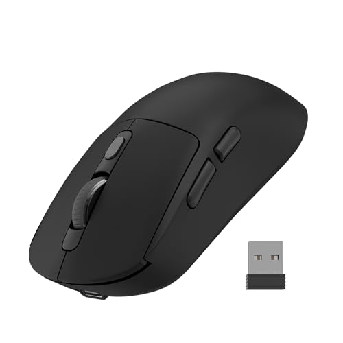 Image of iBall GLIDR S200 Wireless Office Mouse with Software, Very Light Weight, Tri Mode (2.4GHz, BT, Wired), 5-Level Up to 3200 DPI, 6 Buttons, Type C Built-in Battery, Auto Sleep, High Precision (Black)