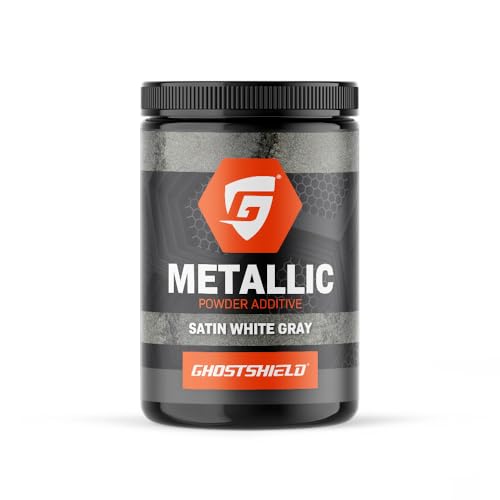 Ghostshield Metallic Mica Powder 340 Grams for epoxy Floor coatings (Satin White Gray)