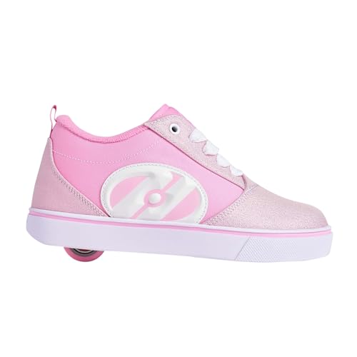HEELYS Girls Wheeled Heel Shoe, Pink/White, 13 Little Kid