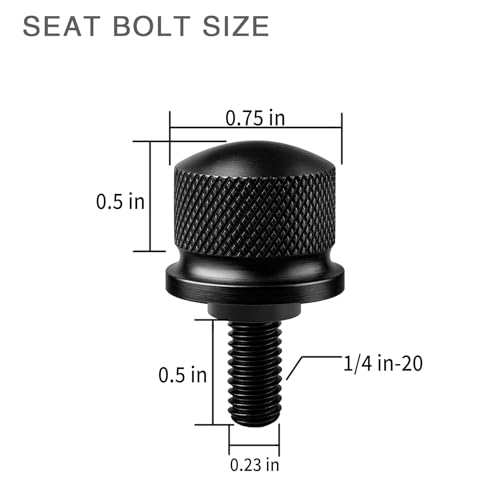 WHTCHSU Black Aluminum Alloy Seat Bolt Screw Suitable to for Harley Davidson(...