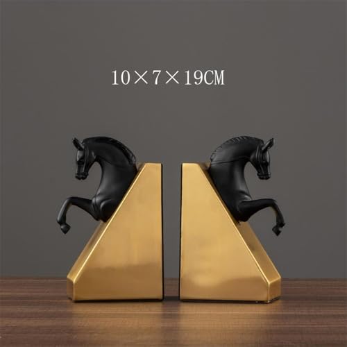 Sujetalibros minimalistas de resina decorativos para estanterías de casa 3