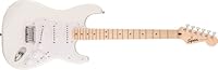 Squier by Fender Sonic Stratocaster HT, E-Gitarre, Ahorngriffbrett, Weiße Schlagplatte, Arctic Weiß, Inklusive kostenloser virtueller Kurse auf Fender Play