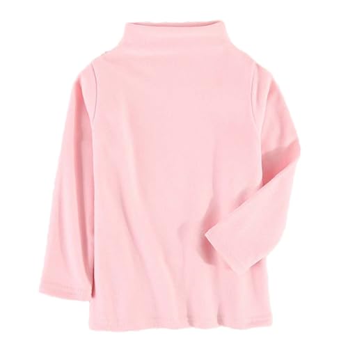 Toddler Baby Girl Boys Basic Solid Color Turtleneck T-Shirt Kid Cotton Long Sleeve Pullover Blouse Tops