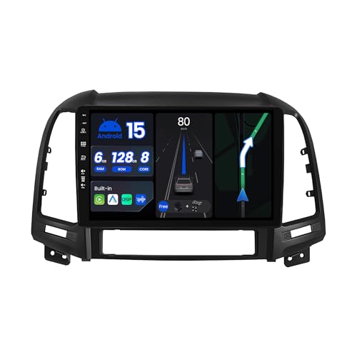 Navegador GPS Hyundai Santa FE para sustituir radio antigua por CarPlay sin cables