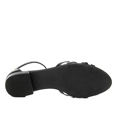 Rasteira Drezzup Tiras - Preto - 39