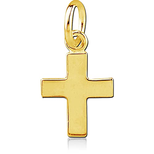 Hawaiian Silver Jewelry Cross Charm Pendant for Necklace, Bracelet - Premium 925 Sterling Silver - High Polished Mini Cross Pendant