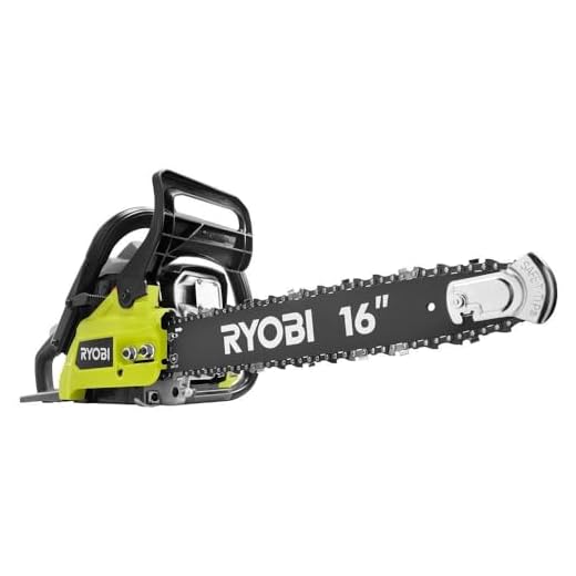 RYOBI 16 in. 37cc 2-Cycle Gas Chainsaw with Heavy-Duty Case, Green, RY3716