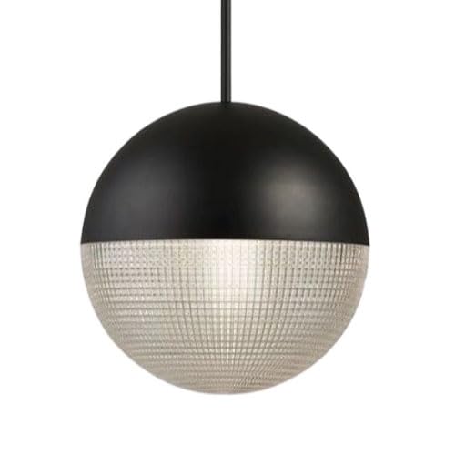 HEBXMF French Minimalist Style Chandelier,Creative Personality Spherical Metal Glass Hanging Lamp,E27 Screw Single-head Pendant Light,Hotel Bedside Coffee House Decorative Lighting Fixtures
