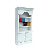 Migliora il tuo progetto di costruzione del mondo in miniatura con questa libreria in legno dipinto a mano, design per mostrare piccoli oggetti decorativi mantenendo l'integrità strutturale nella collezione di mobili per case delle bambole