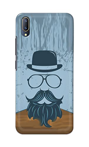 Image of PRINTFIDAA Mustache Beard and Hairstyle Hipster in Glasses Printed Designer Hard Case for Vivo V11 Pro / X21s Back Cover -(e) RPM1002
