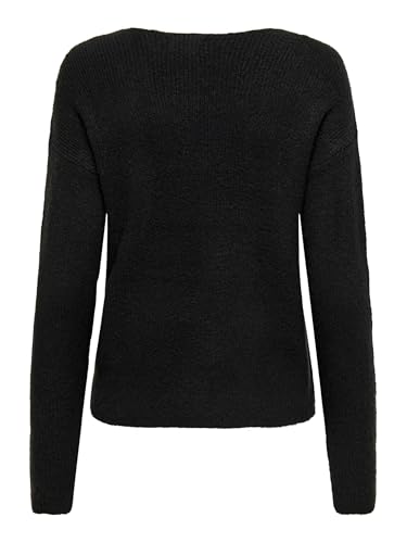 ONLY Damen ONLCAMILLA V-Neck L/S Pullover KNT 15204588, Schwarz,M – Ansicht 4