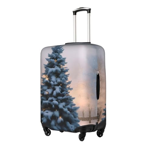 Christmas Tree Snow Tsa Approved Luggage Cover For 18-32 Inch Suitcases Scratch-Resistant Stretch Luggage Cover2