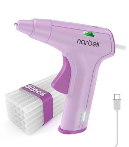 Image of Narbell 12s Fast Preheating Cordless Hot Glue Gun with 30 Glue Sticks