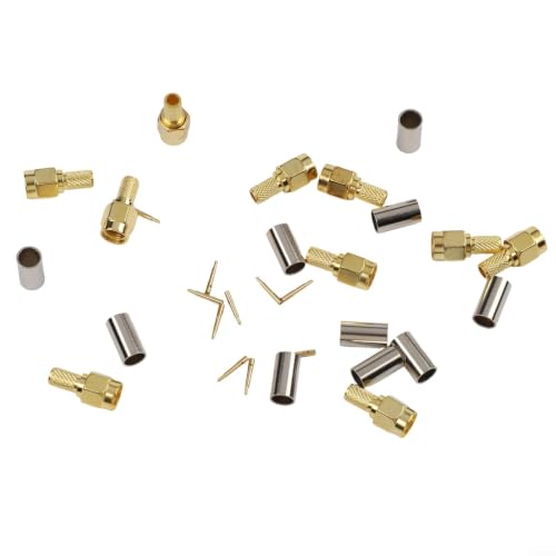 Para conectores RF macho SMA diseñados para funcionar sin problemas con diferentes modelos de cable coaxial, paquete de diez unidades disponibles