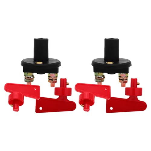 Healeved Interrupteur de Coupure Batterie Pôles avec Clés pour Rv Bateau Camion Interrupteur Principal Étanche Anticorrosion Commande Déconnexion Rapide pour Protection Batterie Véhicule