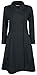 Gothicana by EMP Damen schwarzer Mantel mit doppelter Knopfleiste XXL Damen Schwarz günstig Kaufen-Gothicana by EMP Damen schwarzer Mantel mit doppelter Knopfleiste XXL
