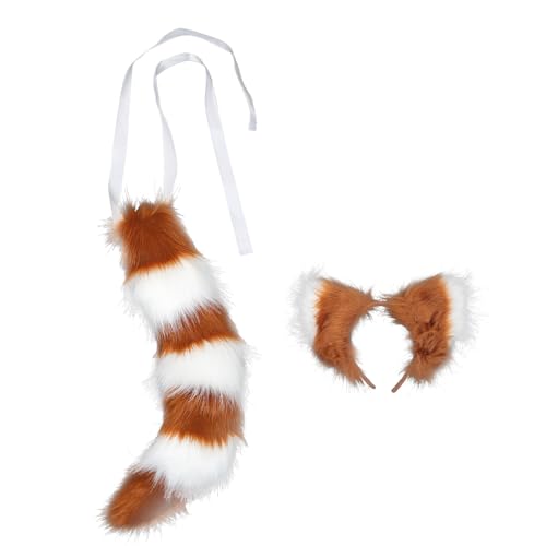 UKCOCO Diadema de Cosplay Orejas de Animal, 2 Piezas, Color Claro, Accesorio Ligero y Suave para Fiestas, Disfraces y Presentaciones, Complemento de Moda el Cabello