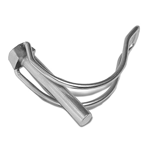 HEAVYTOOL Rohrklappsplinte 8 0mm x 40mm für Rohre Ø36mm (10 Stück) Klappsplinte Rohr 8mm x 40mm Sicherungssplinte für Rohre Sicherungsstifte für Rohre Klappstecker für Rohre Rohrsplinte