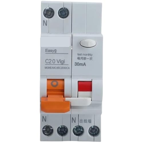 Disjoncteur fuite électrique 6A EA9C45 disjoncteur 1P+N double câblage tableau