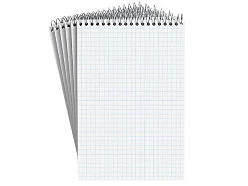 Bloc sténo Staples papier blanc 6x9 pouces carnet quadrillé petits carreaux
