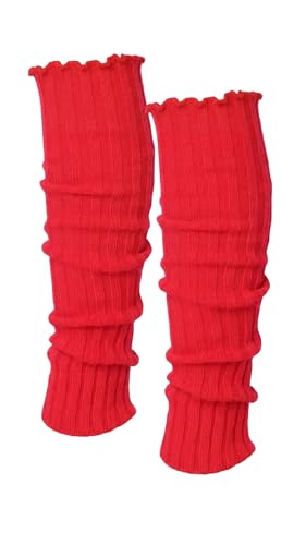 Image of Women's Cable Knit Leg Warmers - Ribbed Knee High Boot Socks for Winter, Layering & Dance Warmups