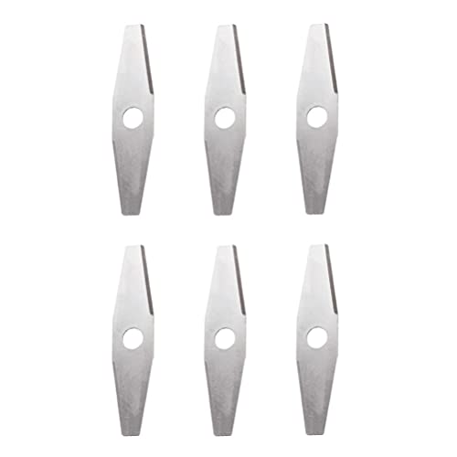 Happyyami 6pcs Lawnmower Blade Lawn Mower Accessories Trimmer Replacement Mower Weeding Tray Practical Trimming Blades Rechargeable lint Shaver Trimming Tools Mower Blades Alloy Weeder Steel