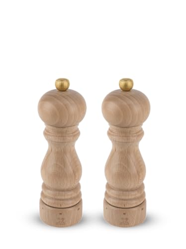 Peugeot - Paris u’Select Salt and Pepper Mill Set - Adjustable Grinders - Beechwood, Natural, 7in, (2/23386)