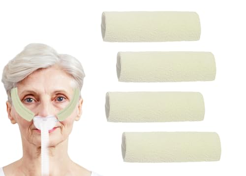 4 Pack Strap Covers， Mask Strap Cover, Face Cushion Cover, Headgear Strap Covers face Pads, Comfortable Supplies (Cream Color)