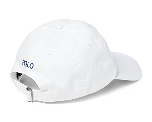 Polo Ralph Lauren Men`s Cotton Chino Baseball Cap (White(3007)/Navy/White, One Size) #TOP1