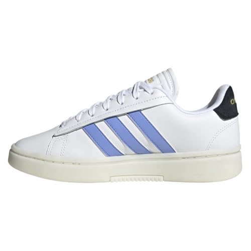 adidas Women's Grand Court Alpha Sneaker, White/Blue Fusion/Black, 9.53