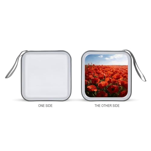 Funda para DVD de 40 unidades con estampado de amapolas rojas 8