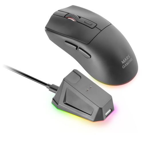 DESIGN ULTRALIGHT CON ILLUMINAZIONE RGB CHROMA: Con un design leggero di 67 g il mouse ergonomico MM‑T3 offre un’esperienza agile, precisa e veloce durante lunghe sessioni ; personalizza l’illuminazione RGB Chroma con il software di controllo e regola la base di ricarica con il pulsante sul fondo