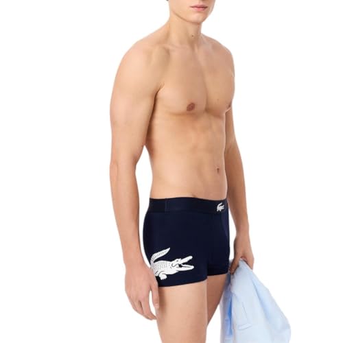 Lacoste Men's Cotton Stretch Big Croc Print Trunks, 3-Pack3