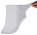 Skarpety z cukrzycą unisex połowa poduszka oddychające i antybakteryjne bawełniane skarpety długość ćwierć 8 szt. białe 13-15