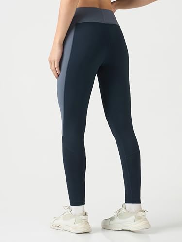 Image of TECHNOSPORT Women's High Rise Slim Fit Tights for Running, Gym and Sports