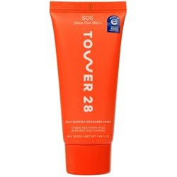 Tower 28 SOS Recovery Hydrating Face Cream for Sensitive Skin (1.86 oz) | Skin Barrier Repair Face Moisturizer with Hyaluronic Acid & Ceramides, Helps Reduce Redness & Skin Texture, Non-Comedogenic