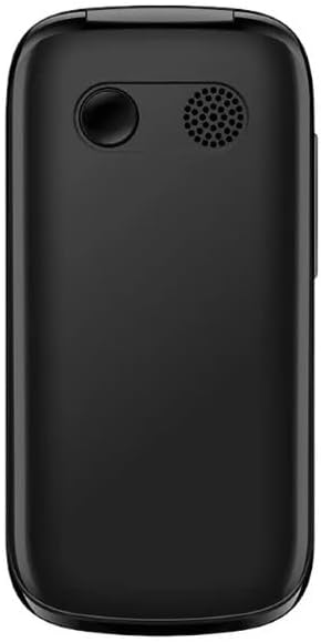 Trasero view of the Maxcom MM834L phone, showing the camera and speaker.