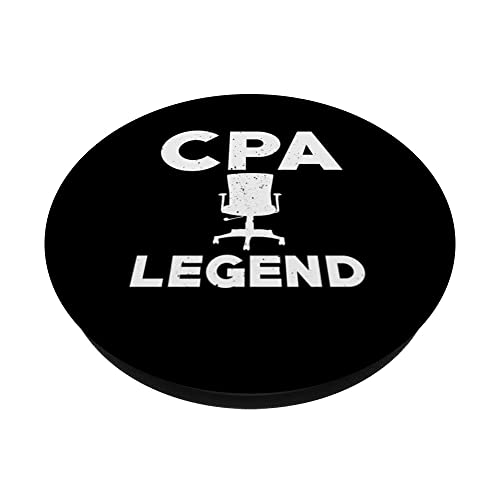 Great CPA Legend Outfit Funny Accountant Tax Accounting PopSockets Swappable PopGrip, Black - Image 2