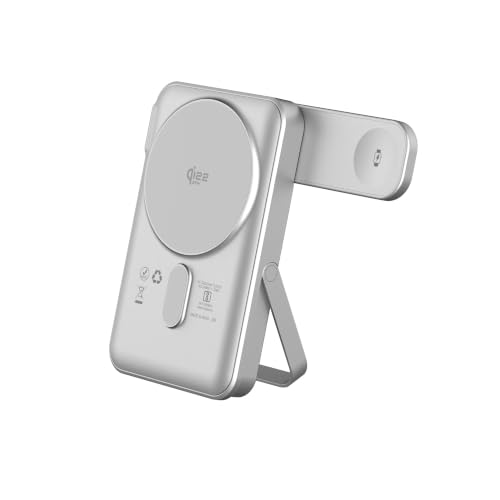 Image of Stuffcool Omni Pro Qi2.2 Certified 25W MagSafe Powerbank 10000mAh with Apple Watch Charger, 35W PD Fast Charging, Digital Display, Built-in Stand, Compatible with iPhone 17 /16 /15 /14 /13 & AirPods